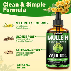Mullein Drops for Lungs with Licorice & Astragalus, Respiratory & Immune Support