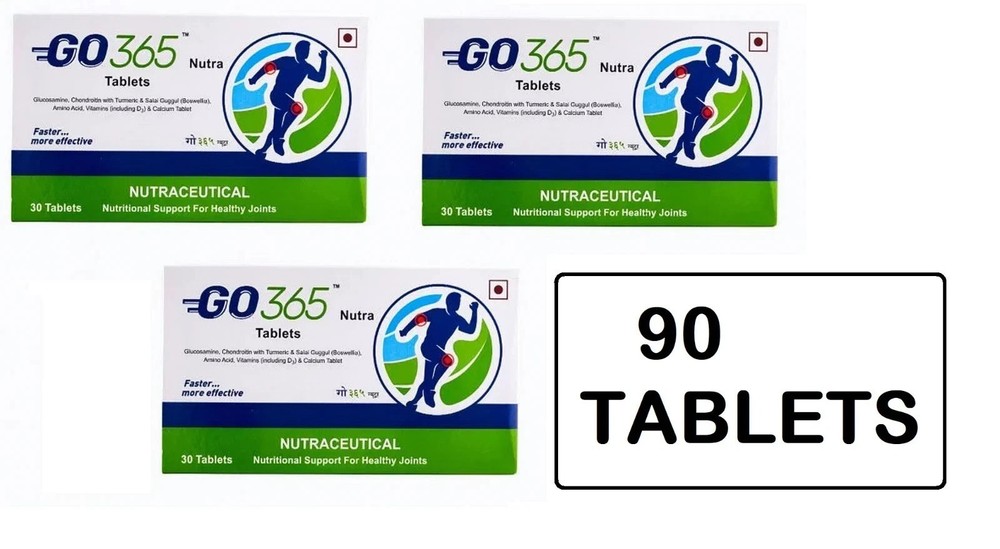 Charak Go365 Nutra Tablets – 90 Tabs | Joint & Cartilage Health Support p164