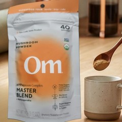Om Master Blend Mushroom Powder with Ashwagandha, 3.17 oz