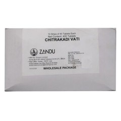 Zandu Chitrakadi Vati 10 x 40 (400) Tabs Free Ship