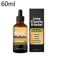 Wild Mulleinside Leaf Extract Organic Lung Cleanse Drops ideal for Lung Natural