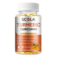 TURMERIC 95% CURCUMIN 2600mg EXTRACT TUMERIC BLACK PEPPER ANTIOXIDANT BEST