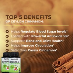 1200MG BERBERINE HCL with CEYLON CINNAMON capsules Supports immune Function