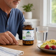 Pure Mountain Botanicals Garlic Capsules with 500mg Organic Garlic Pills