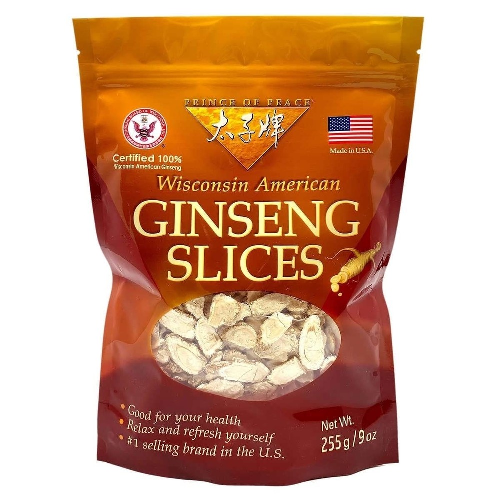 Prince Of Peace Pure Ginseng Slices 100% Wisconsin 9 Ounce (Pack of 1)