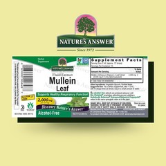Nature’s Answer | Mullein Alcohol-Free 2000 mg 1 fl oz Alcohol-Free| 12/2029 Exp