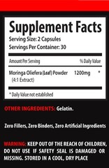 High-protein leaves – MORINGA OLEIFERA – Alkaline food 2 Bottles 120 Capsules