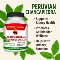 Chanca Piedra 1000mg with Horsetail Extract 120 Caps | Phyllanthus Guisazo Detox