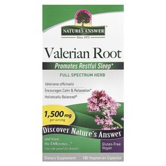 Nature’s Answer VALERIAN ROOT 180 Vegetarian Caps (500 mg per Caps) EXP: 02/29