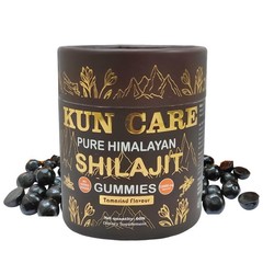 Kunn Care Shilajit Gummies – Gold Grade Purity – 60 Count (Pack of 1), Black