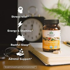ORGANIC INDIA Ashwagandha Capsules – Natural Stress Support | 180 Vegan Capsules