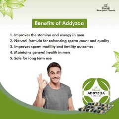 Charak Addyzoa Caps 10 Strips (200 Capsules) | Herbal Reproductive Wellness 2028