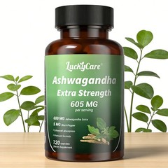 Ashwagandha 600mg with Black Pepper 5mg Extract Gluten Free Supplement 2 Bottles
