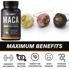 Black + Red+Yellow Maca Supplement For Men And Women Stamina Energy 120Capsules