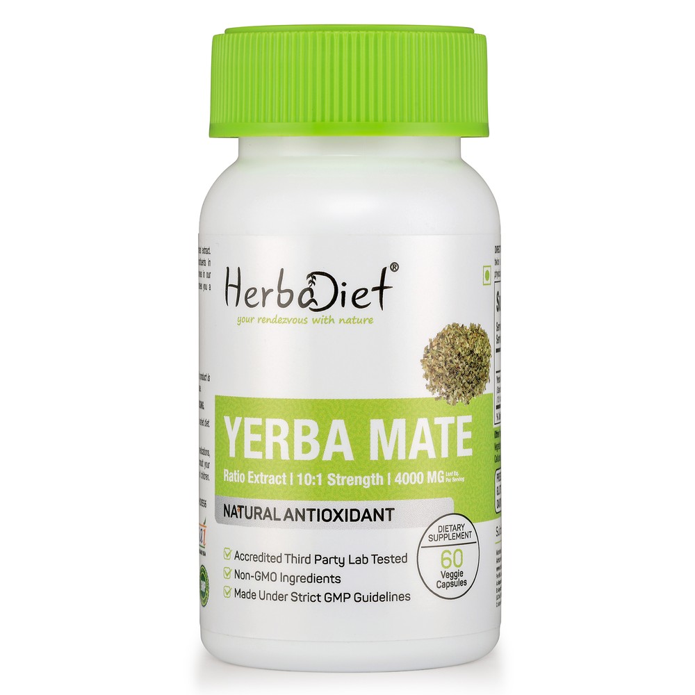Yerba Mate Extract Capsules 10:1 Stimulant Energy Booster Fat Burn Immune Boost