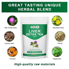 Liver Cleanse & Detox Support Liver Detox Tea Herbal Kidney and Pancrea