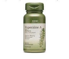 GNC Herbal Plus Huperzine A 50mcg, 50 Capsules, Supports Memory Retention