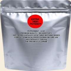 PEPPERMINT LEAF With Absolutely No Additives High Potency 100 Vegetarian Capsule