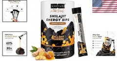 Pure Shilajit Energy & Stamina Sticks – 7500mg Ginger Honey Flavor, 30 Count