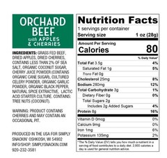 Bariatric Paleo Simply Snackin’ Beef Jerky LOT (19) Orchard GF Keto
