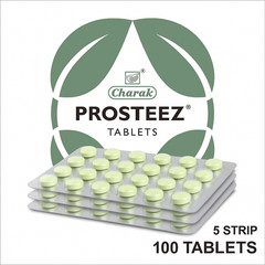 Charak Prosteez Ayurvedic Tablet – 100 Tablets (5 Strips) for Prostate Health