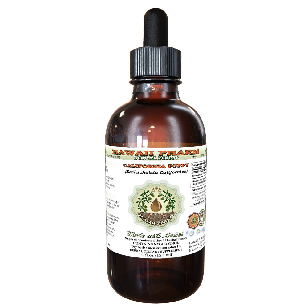 California Poppy (Eschscholzia Californica) Organic Dried Seeds Liquid Extract