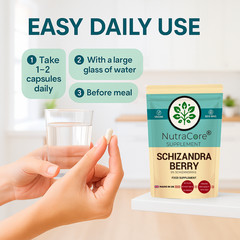 Schizandra Berry Capsules 5500mg-(5% Schizandrins)-100% Natural & Vegan Product
