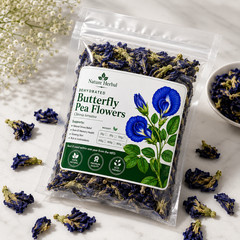 Butterfly Pea Flowers Dried Blue Herbal Tea: Clitoria ternatea 100% Pure Natural