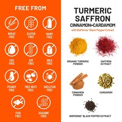 NatureWise Turmeric Saffron Supplement with Cinnamon & 60 Count (Pack of 1)