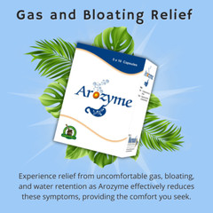 Arozyme Constipation & Gas Relief for Adults Reduce Bloating & Improve Digestion