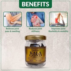 Vaidban Kala Gond 30 Capsules ( kal niryas ) gond FREE SHIPPING