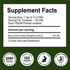 Vedikroots Bhumi Amla Powder | Organic Liver & Digestive Support | 100g f399