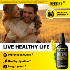 Mullein Drops 4oz Lung Cleanse Detox for Smokers Respiratory Immune Support