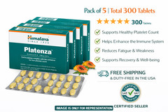 Himalaya Platenza Herbal Platelet Wellness Support 5 Boxes Exp 08/2027
