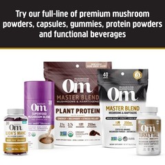 Om Master Blend Organic Mushroom Supplement 317oz with Cordyceps Reishi Lions…