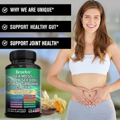 Sea Moss Capsules Promotes Healthy Joints Skin Hair Strengthens Immune System