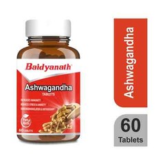 Baidyanath Ashwagandha-General Wellness Tablets (60 Tab) Rejuvenates Mind & Body