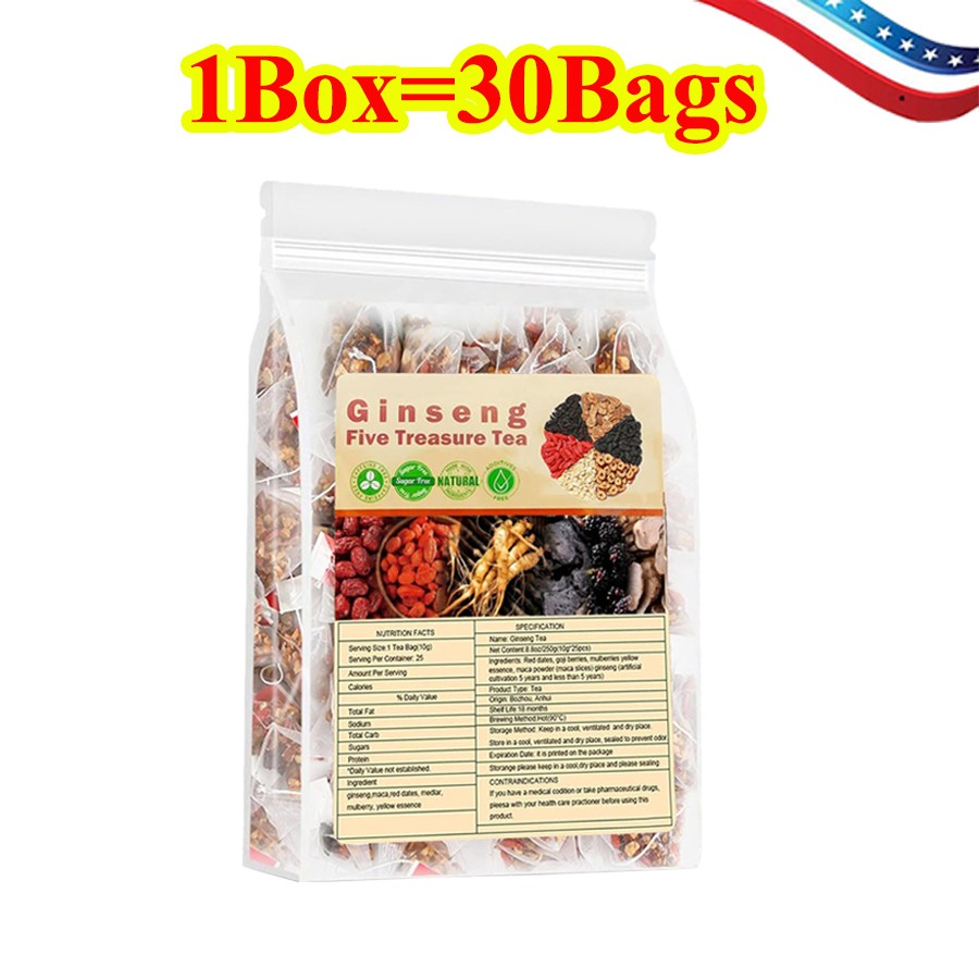 30pcs Ginseng six treasure tea , Kidney tea ,liver tea , red date kidney health