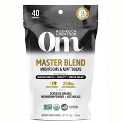 OM Mushroom Nutrition Master Blend Mushrooms & Adaptogens Vitamin | 3.17 Oz 2PK