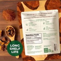 Organic Chaga Mushroom Powder- Supports Immune & Antioxidant Defense 1.1 lb