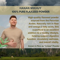 Linaza 100% Natural Flaxseed Powder for Omega-3, Fiber & Digestive Wellness-Peru