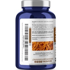 NusaPure Cordyceps Extract 3000 mg 200 Veggie Capsules (Sinensis CS-4)