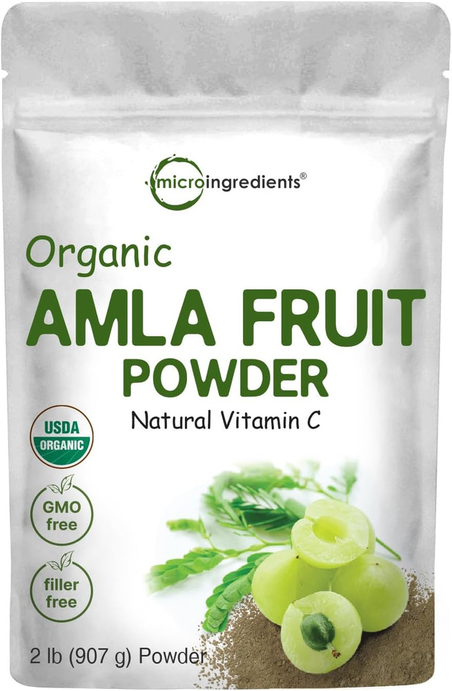 Organic Amla Powder (Amalaki) | 32Oz, India Origin Gooseberry Powder | Rich in V