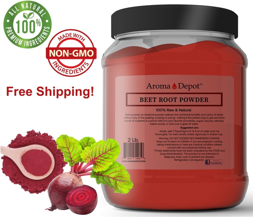 2lb / 32 oz JAR Beet Root Powder (Beta vulgaris) Raw & Non-GMO Vegan