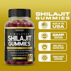 Shilajit Gummies For Men & Women 1000mg (High Potency 60 Count (Pack of 1)