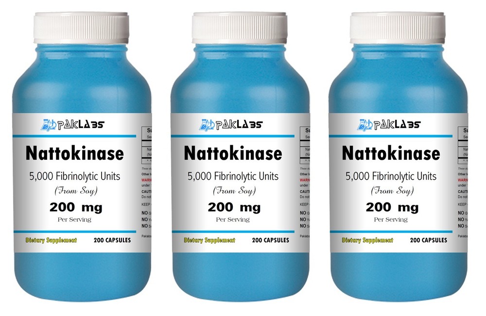 Nattokinase 200mg 5000 FU/g (Fibrinolytic Units) 600 Capsules 3x SEALED Bottle*