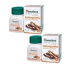 Himalaya Ashwagandha General Wellness 60 Tab Stress Relief Mind & Body PACK OF 2