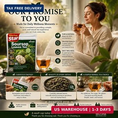 WOTIHA 45 Count Premium Soursop Graviola Tea Bags – 100% Natural soursop leaves,