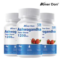 Organic Ashwagandha Capsules 1200mg 120 Capsules with Black Pepper Root Powder