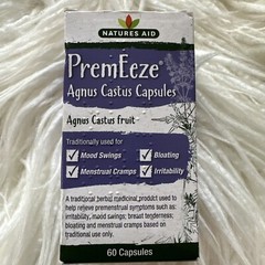 PremEeze Agnus Castus Capsules 400mg 60 Vcaps Herbal Menstrual Cramps Bloating